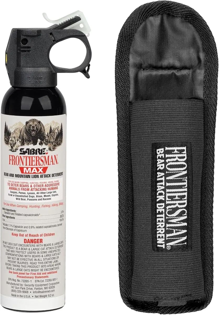 SABRE Frontiersman MAX Bear Spray with Holster, 9.2 oz