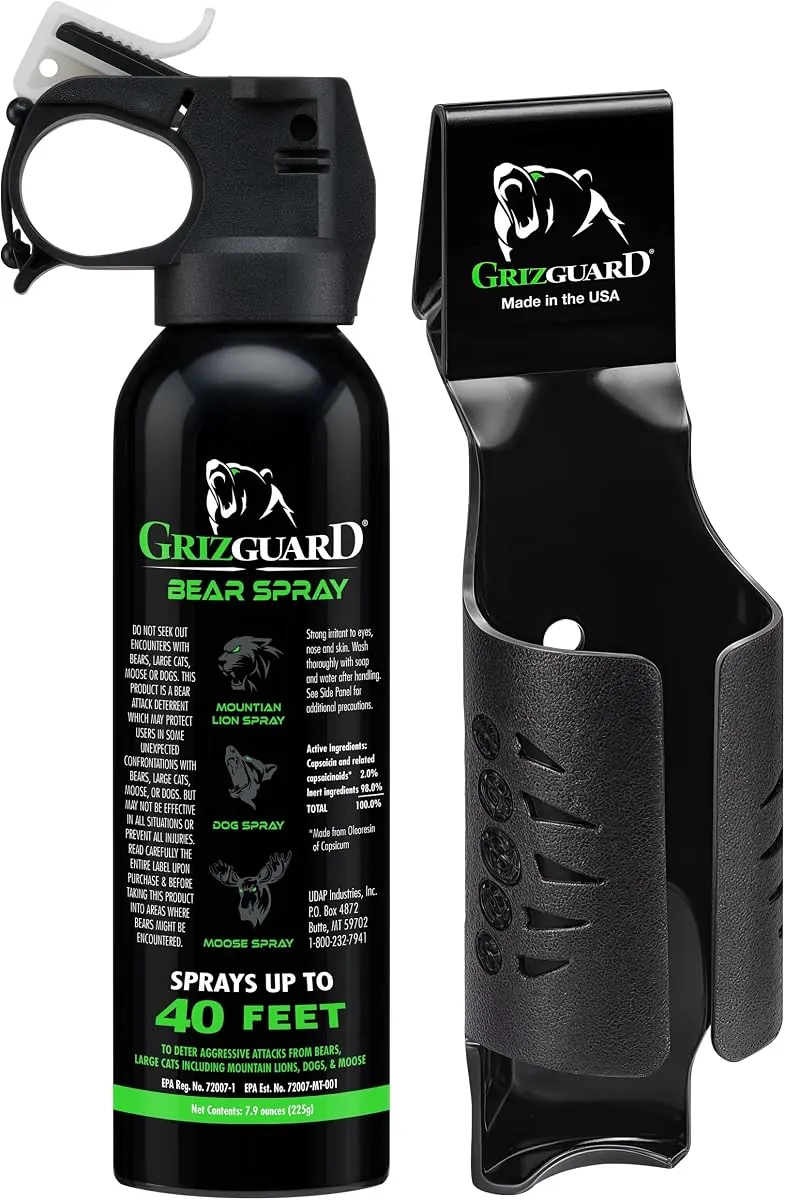 UDAP Griz Guard Bear Spray with Holster, 7.9 oz