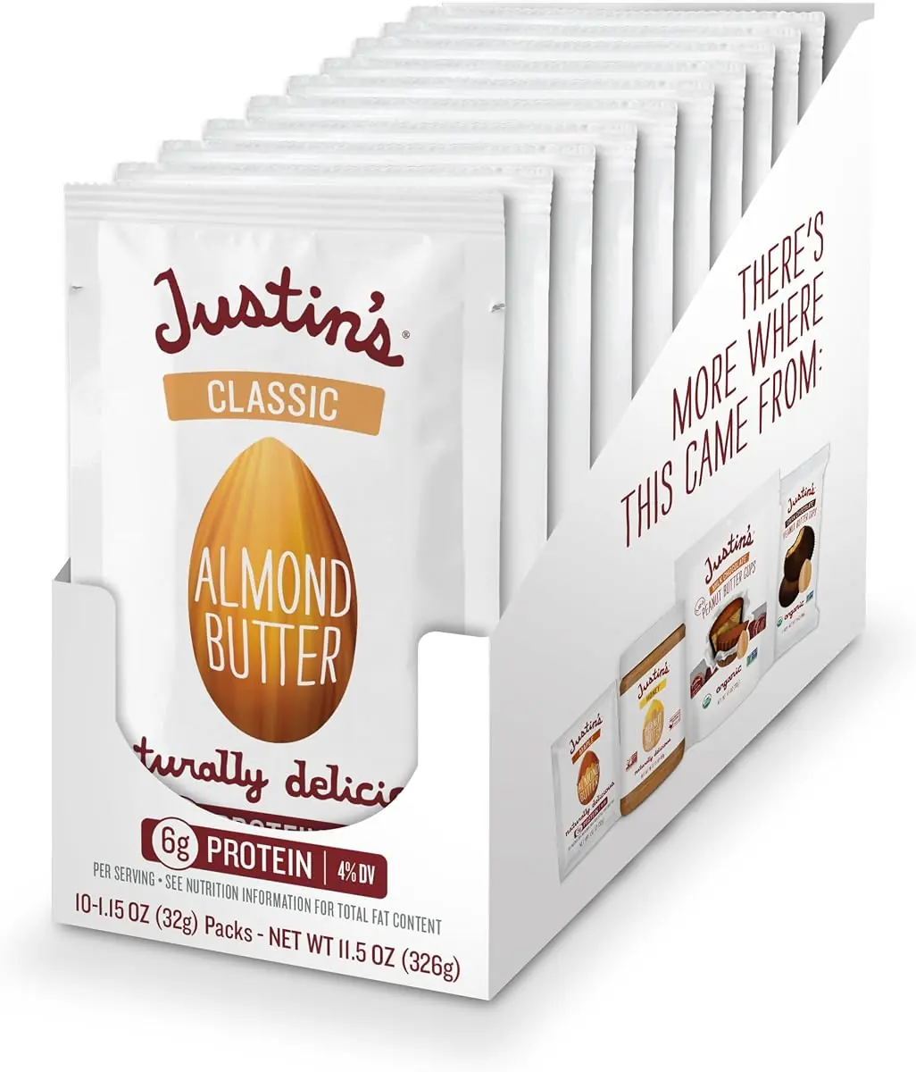 Justin's Classic Almond Butter Squeeze Packs, 10 Count