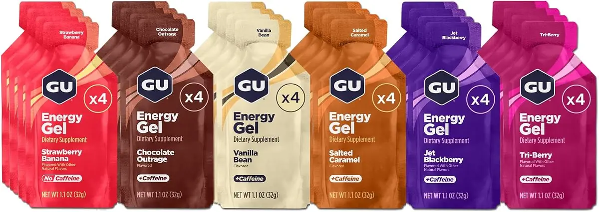 GU Energy Original Energy Gels, Mixed Classic Flavors, 24 Count