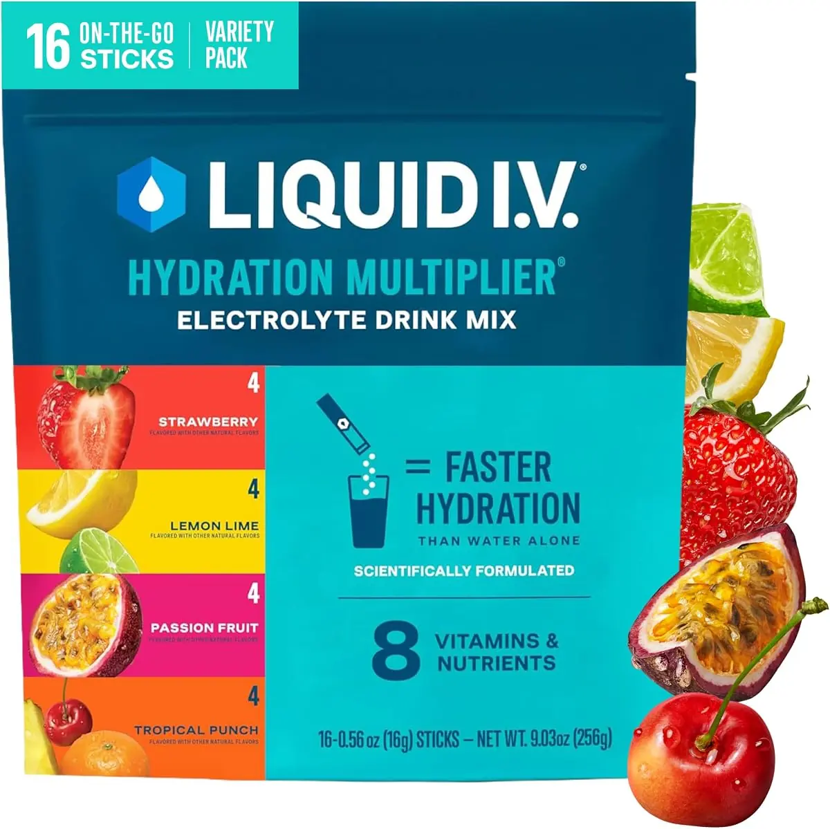 Liquid I.V. Hydration Multiplier Signature Variety Pack, 16 Count