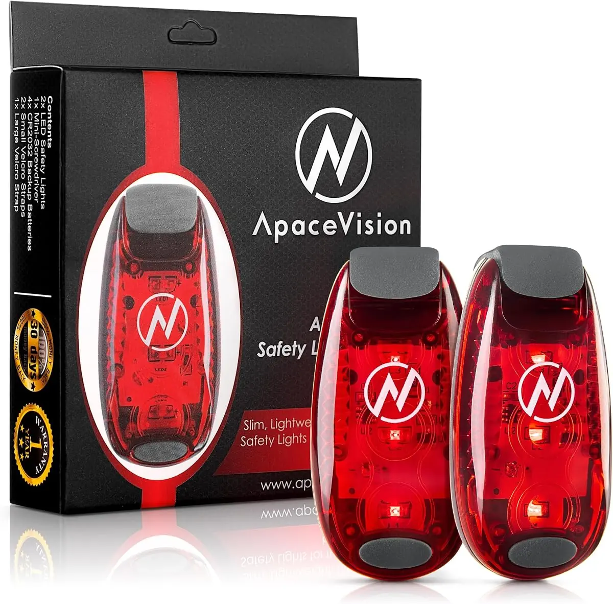 Apace Vision LED Safety Light, 2 Pack