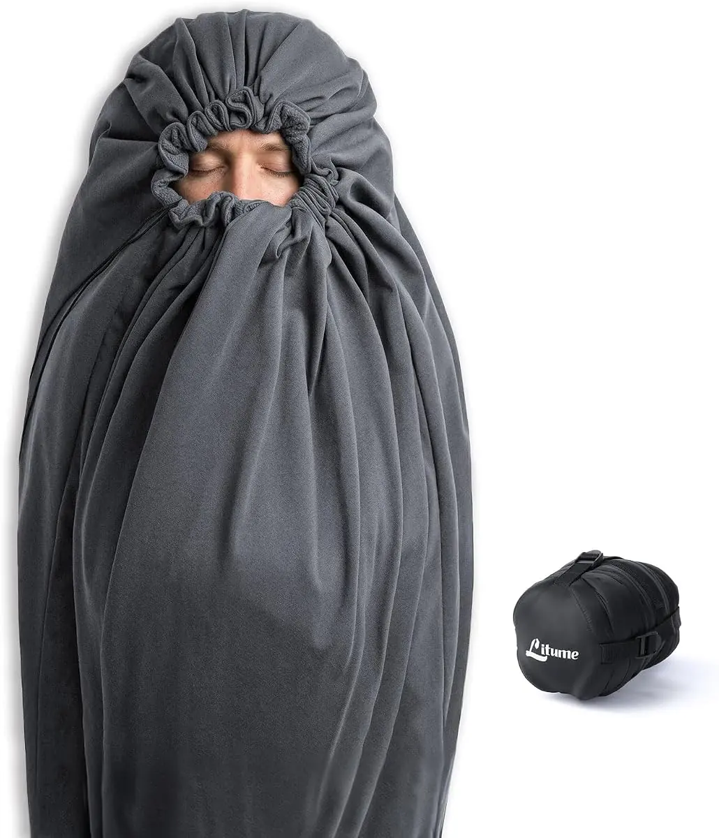 Litume Fleece Mummy Sleeping Bag Liner