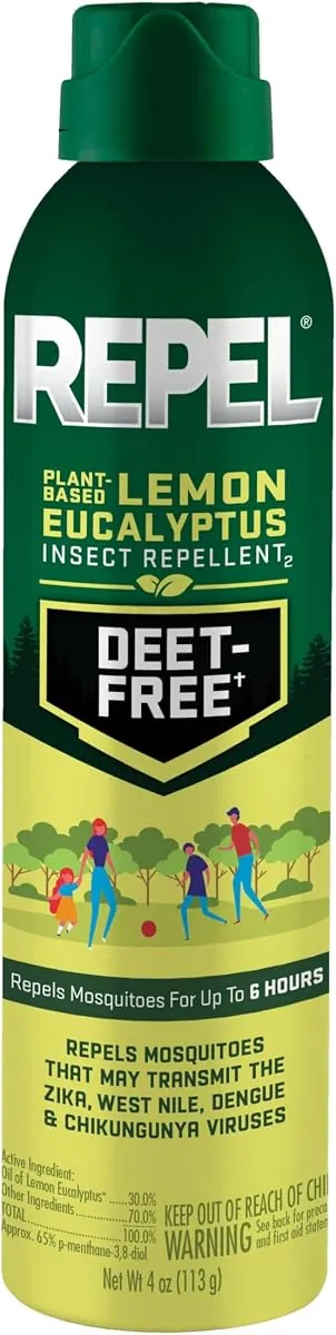 Repel Plant-Based Lemon Eucalyptus Insect Repellent, 4 oz Aerosol