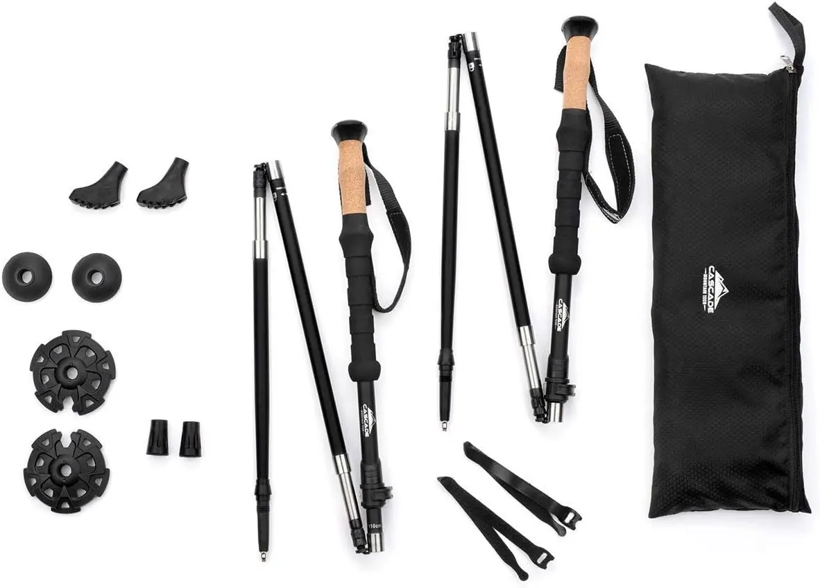 Cascade Mountain Tech Carbon Fiber Folding Trekking Poles