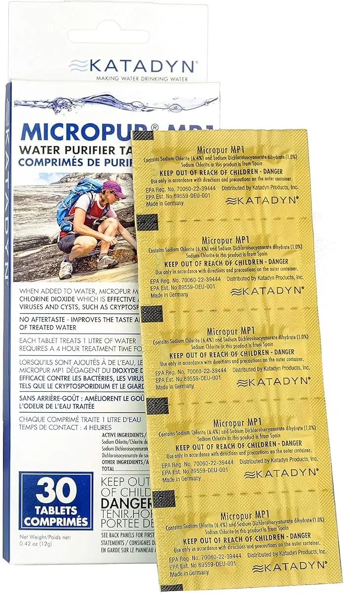 Katadyn Micropur MP1 Purification Tablets, 30 Count